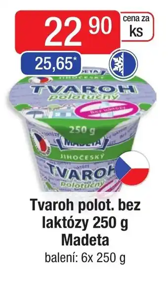 Qanto Tvaroh polot. bez laktózy 250 g Madeta nabídka