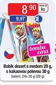 Qanto Bobík dezert s medem 28 g, s kakaovou polevou 30 g nabídka