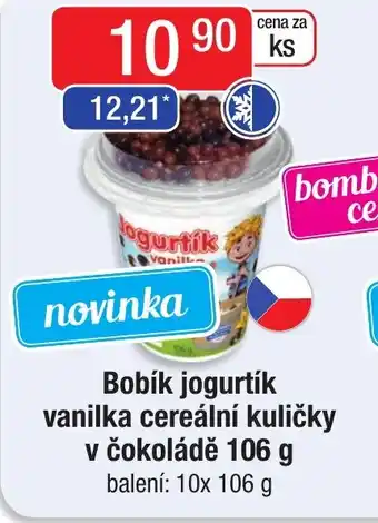 Qanto Bobík jogurtík vanilka cereální kuličky v čokoládě 106 g nabídka