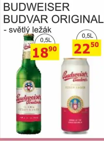 BENE Nápoje BUDWEISER BUDVAR ORIGINAL 0.5L nabídka