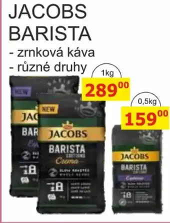 BENE Nápoje JACOBS BARISTA nabídka