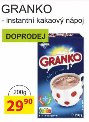 BENE Nápoje GRANKO nabídka