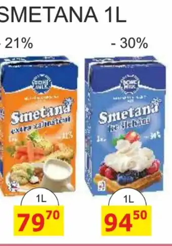 BENE Nápoje SMETANA 1L nabídka