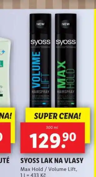 Lidl Syoss lak na vlasy nabídka