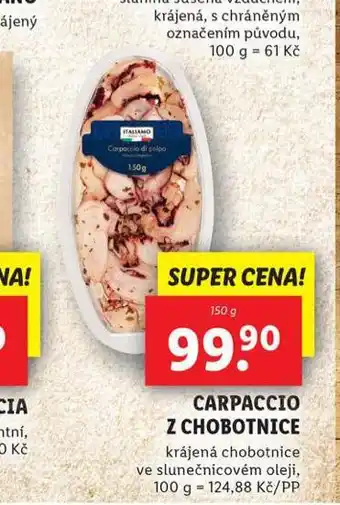 Lidl Carpaccio z chobotnice nabídka