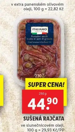 Lidl Sušená rajčata nabídka