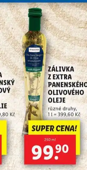 Lidl Zálivka z extra panenského olivového oleje nabídka