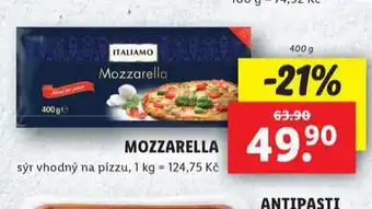Lidl Mozzarella sýr nabídka