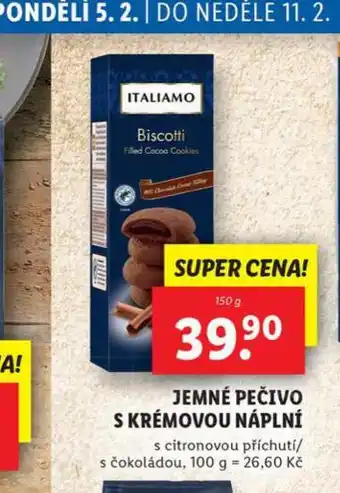 Lidl Jemné pečivo s krémovou náplní nabídka