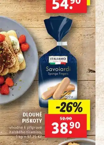 Lidl Dlouhé piškoty nabídka