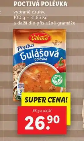 Lidl Poctivá polévka nabídka
