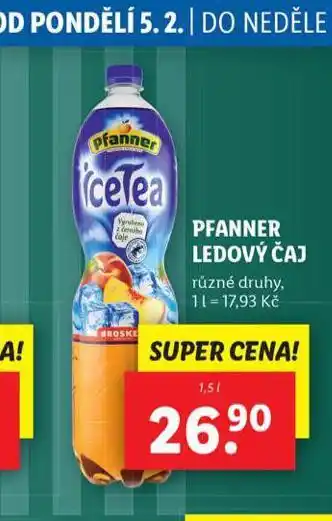 Lidl Pfanner ledový čaj nabídka