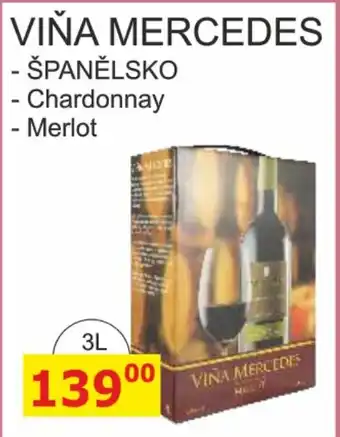 BENE Nápoje VIŇA MERCEDES nabídka