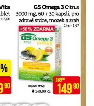 Teta Gs omega 3 citrus nabídka