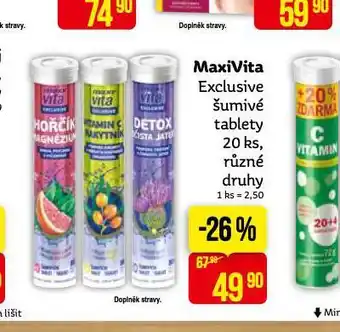 Teta Maxivita exclusive šumivé tablety nabídka