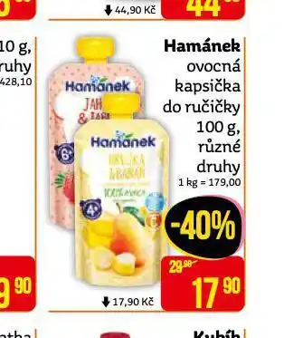 Teta Hamánek ovocná kapsička nabídka