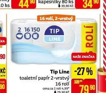 Teta Tip line toaletní papír nabídka