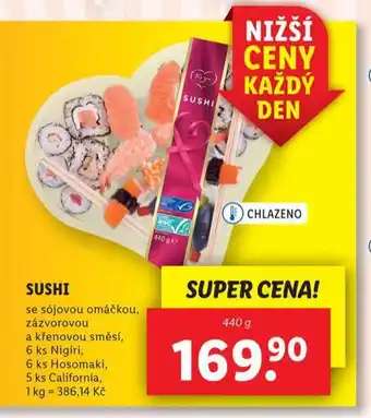 Lidl Sushi nabídka