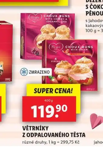 Lidl Větrníky z odpalovaného těsta nabídka