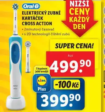 Lidl Oral-b elektrický zubní kartáček cross action nabídka