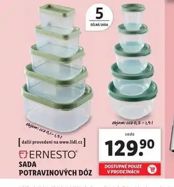 Lidl Sada potravinových dóz nabídka
