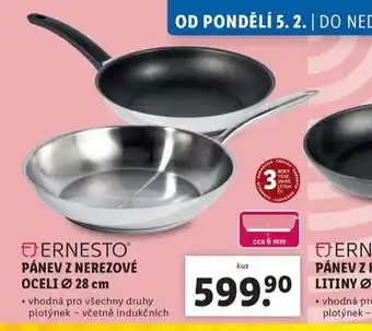 Lidl Pánev z nerezové oceli 28 cm nabídka