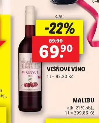 Lidl Višňové víno nabídka