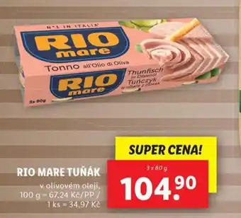 Lidl Rio mare tuňák nabídka