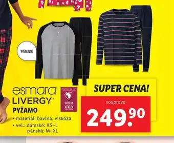 Lidl Pánské pyžamo nabídka