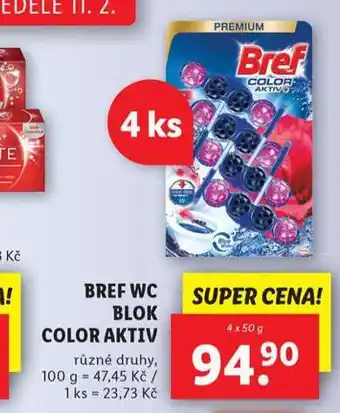 Lidl Bref wc blok nabídka