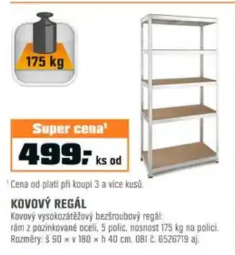 OBI KOVOVÝ REGÁL nabídka