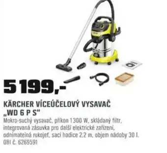 OBI KÄRCHER VÍCEÚČELOVÝ VYSAVAČ ,,WD 6 PS" nabídka