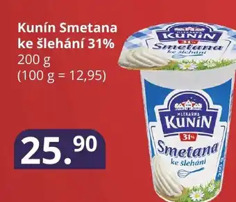 Potraviny CZ Kunín Smetana ke šleháni 31% nabídka