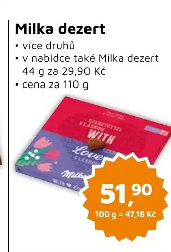 Můjobchod Milka dezert nabídka