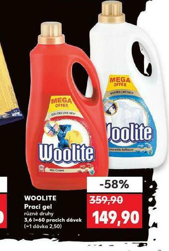 Kaufland Woolite prací gel nabídka