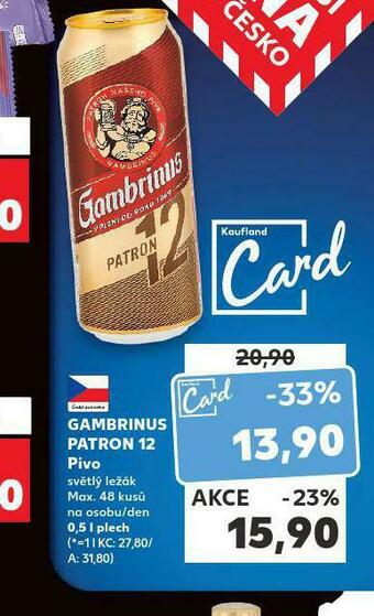 Kaufland Pivo gambrinus patron 12 nabídka