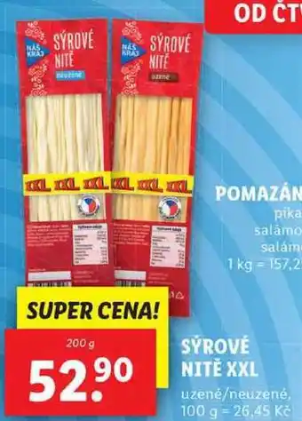Lidl SÝROVÉ NITĚ XXL, 200 g nabídka