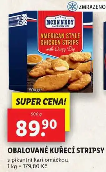 Lidl OBALOVANÉ KUŘECÍ STRIPSY, 500 g nabídka