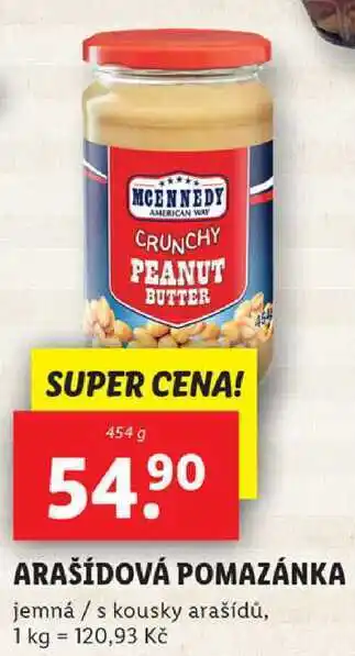 Lidl ARAŠÍDOVÁ POMAZÁNKA, 454 g nabídka