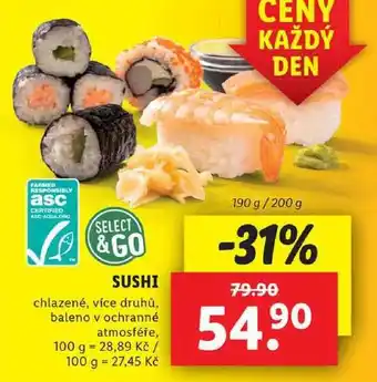 Lidl SUSHI, 190 g/200 g nabídka
