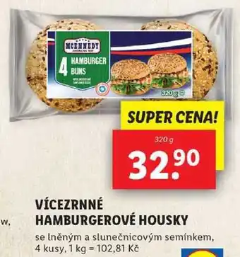 Lidl VÍCEZRNNÉ HAMBURGEROVÉ HOUSKY, 320 g nabídka