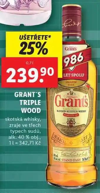 Lidl GRANT'S TRIPLE WOOD, 0,7 l nabídka