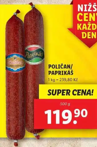 Lidl POLIČAN/PAPRIKÁŠ, 500 g nabídka