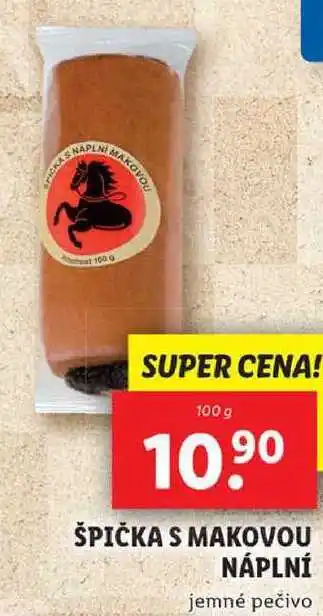 Lidl ŠPIČKA S MAKOVOU NÁPLNÍ, 100 g nabídka