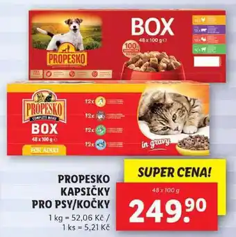 Lidl PROPESKO KAPSIČKY PRO PSY/KOČKY, 48x 100 g nabídka