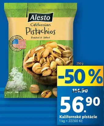 Lidl Kalifornské pistácie, 250 g nabídka