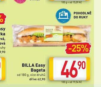 Billa Billa easy bageta nabídka