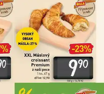 Billa Xxl máslový croissant premium nabídka