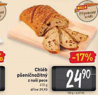 Billa Chléb pšeničnožitný nabídka