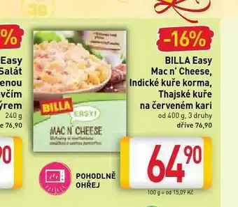 Billa Billa easy indické kuře korma nabídka